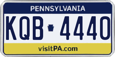 PA license plate KQB4440