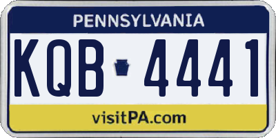 PA license plate KQB4441