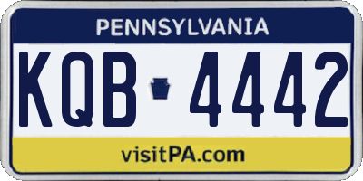 PA license plate KQB4442