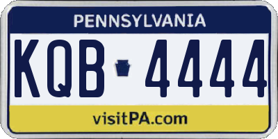 PA license plate KQB4444
