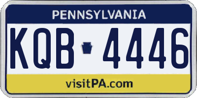 PA license plate KQB4446
