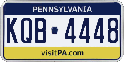 PA license plate KQB4448