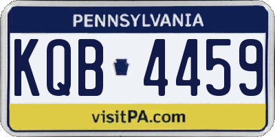 PA license plate KQB4459