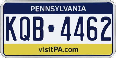 PA license plate KQB4462