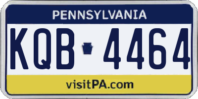 PA license plate KQB4464