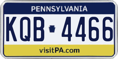 PA license plate KQB4466
