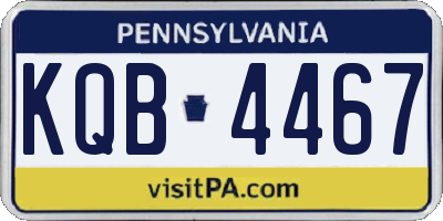 PA license plate KQB4467