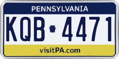 PA license plate KQB4471