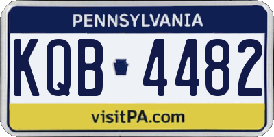 PA license plate KQB4482