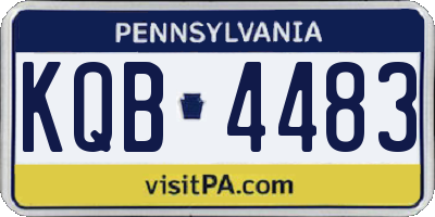 PA license plate KQB4483