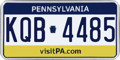 PA license plate KQB4485