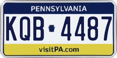 PA license plate KQB4487