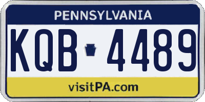 PA license plate KQB4489