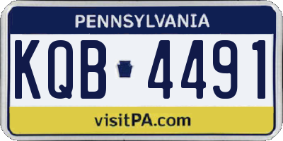 PA license plate KQB4491