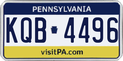 PA license plate KQB4496