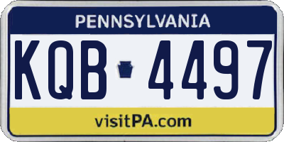PA license plate KQB4497