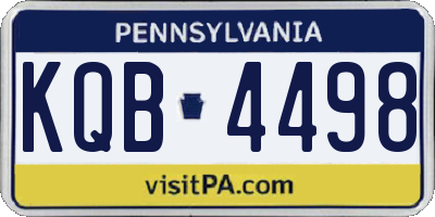 PA license plate KQB4498