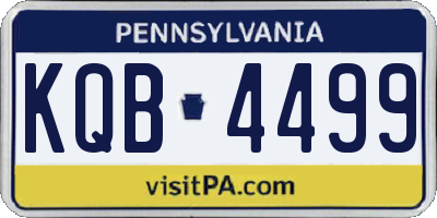 PA license plate KQB4499