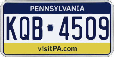 PA license plate KQB4509