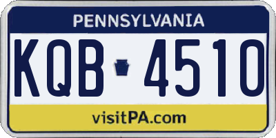 PA license plate KQB4510