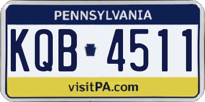 PA license plate KQB4511