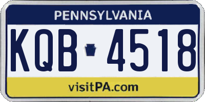 PA license plate KQB4518
