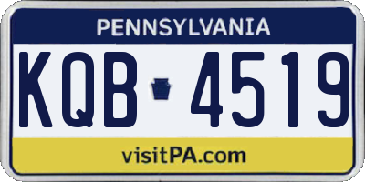 PA license plate KQB4519