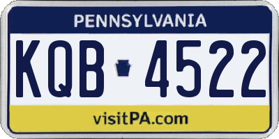 PA license plate KQB4522