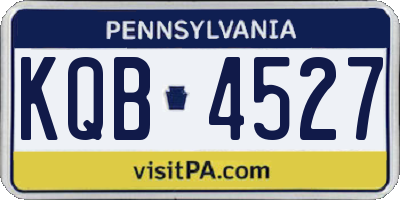 PA license plate KQB4527