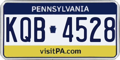 PA license plate KQB4528