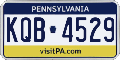 PA license plate KQB4529