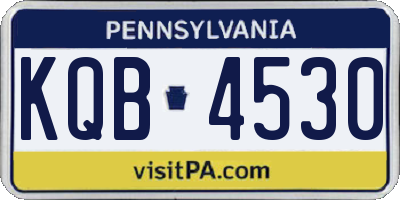 PA license plate KQB4530