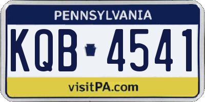 PA license plate KQB4541