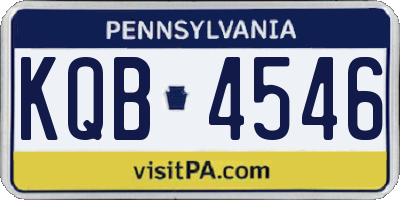 PA license plate KQB4546