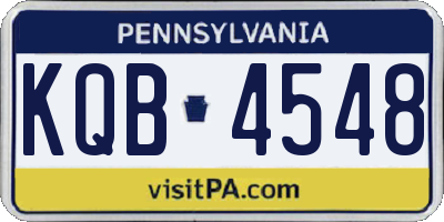 PA license plate KQB4548