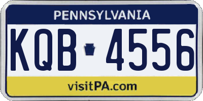 PA license plate KQB4556