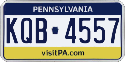 PA license plate KQB4557