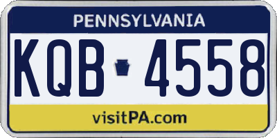PA license plate KQB4558
