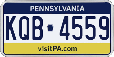PA license plate KQB4559