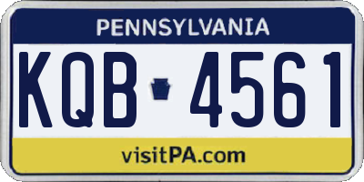 PA license plate KQB4561