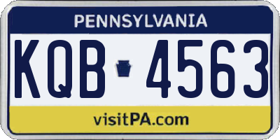 PA license plate KQB4563