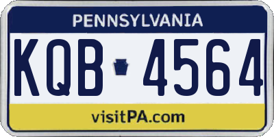 PA license plate KQB4564