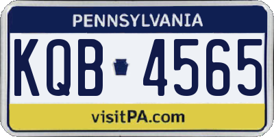 PA license plate KQB4565