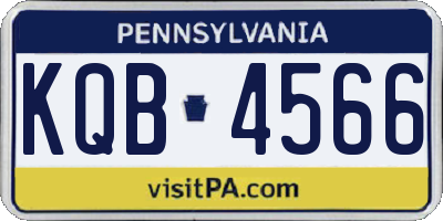 PA license plate KQB4566