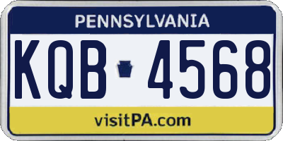 PA license plate KQB4568