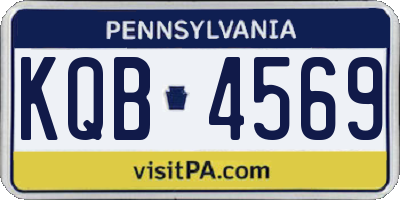 PA license plate KQB4569