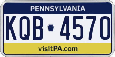 PA license plate KQB4570