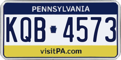 PA license plate KQB4573