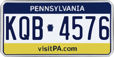 PA license plate KQB4576
