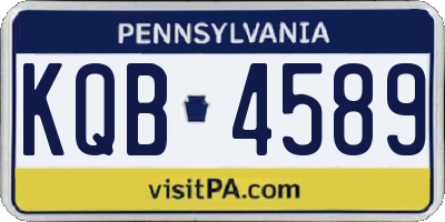 PA license plate KQB4589